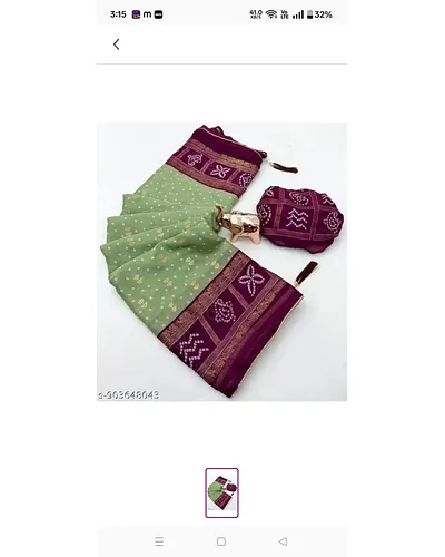 Daily wear bandini border sarees