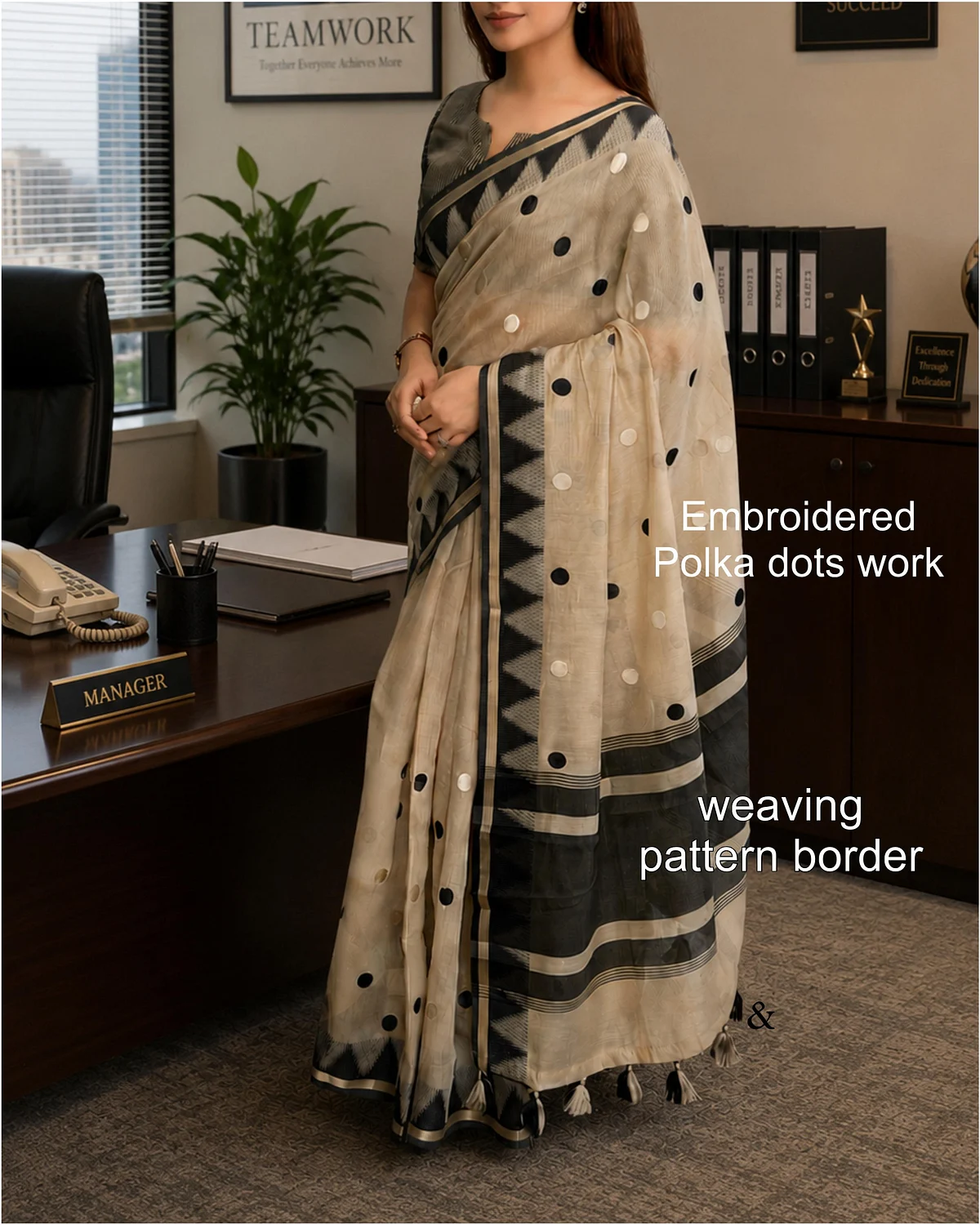 Khadi cotton temple border sarees