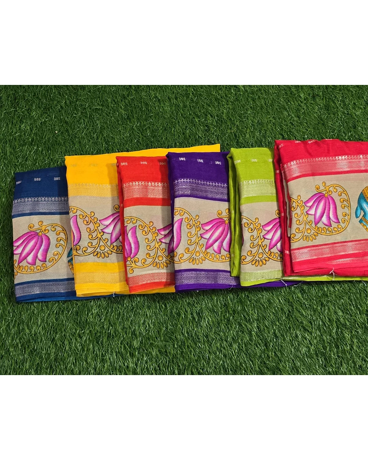 Tanjore paint fancy sarees