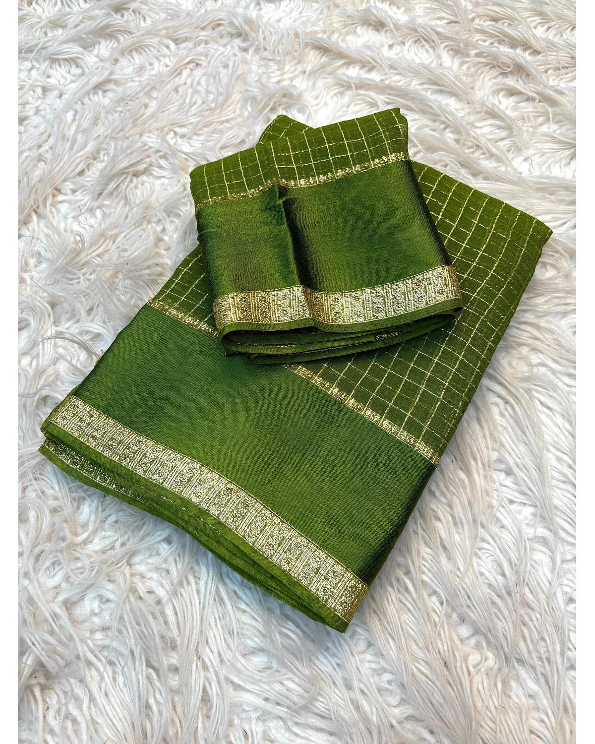 Semi georgette check sarees