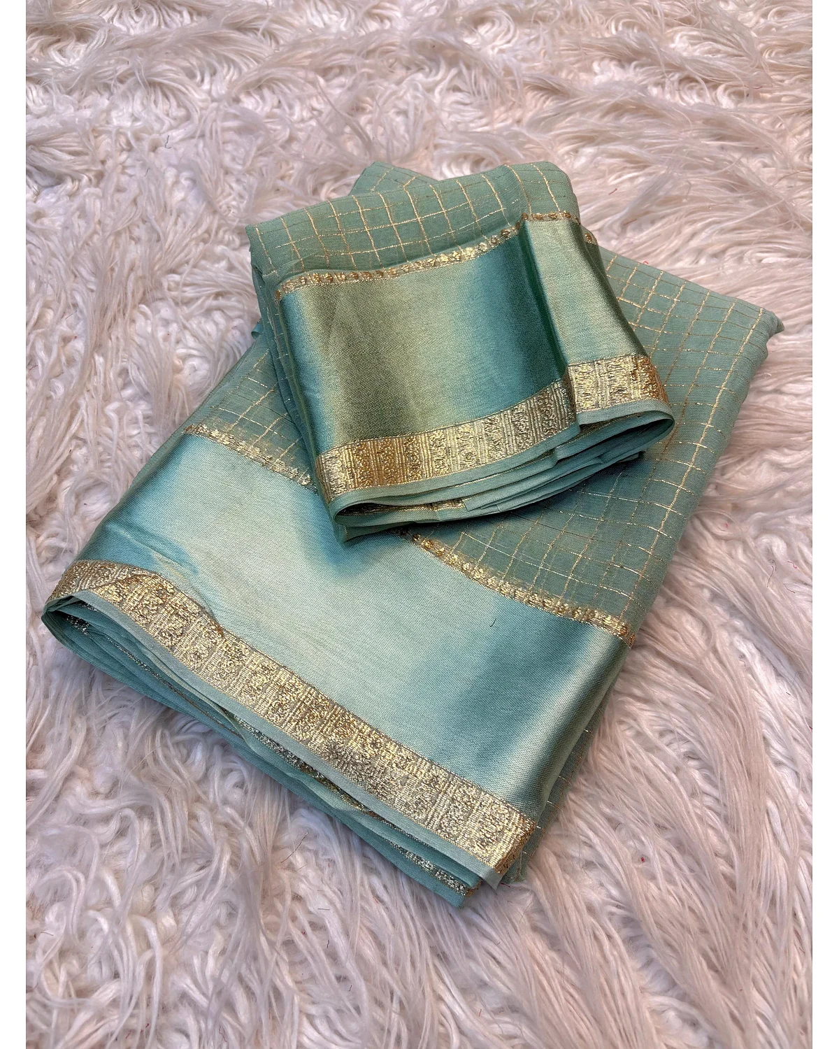 Semi georgette check sarees