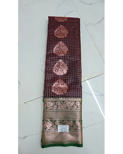 Kanchi vintage style checks sarees