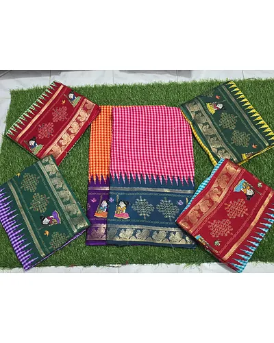 Pattur cotton checks sarees