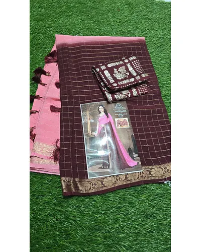 Semi georgette half and half sarees