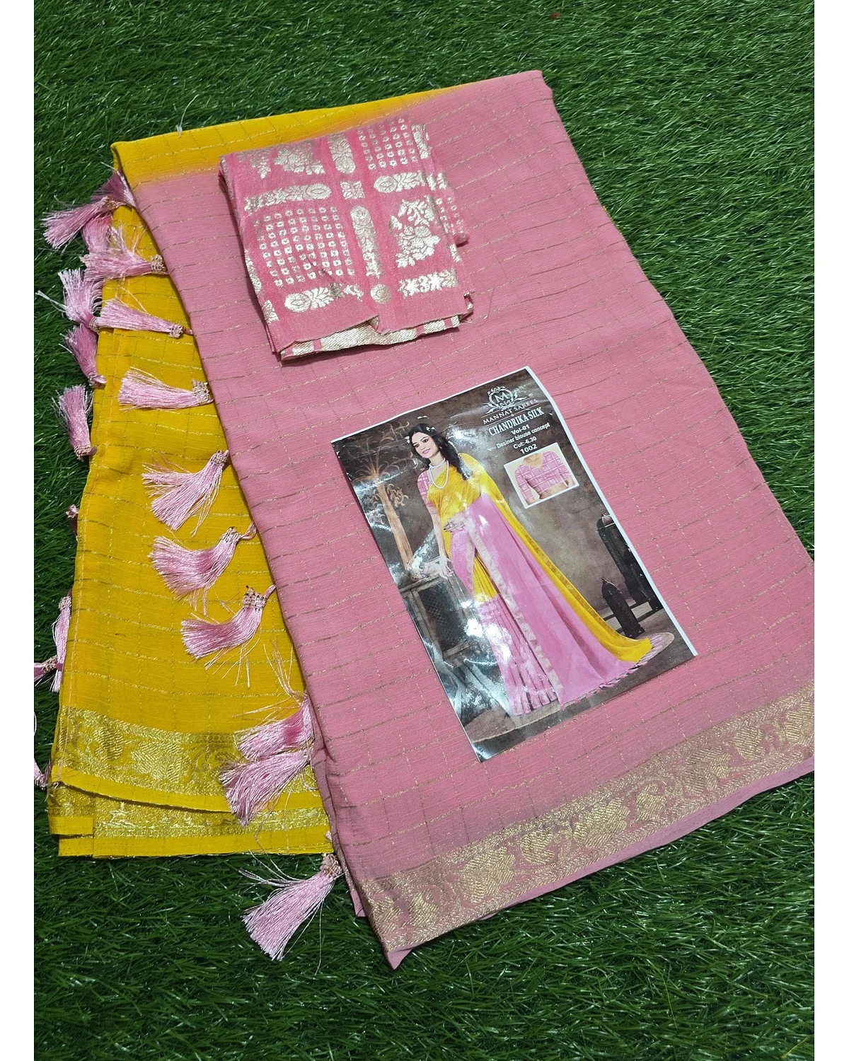 Semi georgette half and half sarees